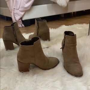 F21 taupe booties